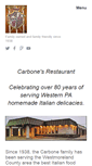 Mobile Screenshot of carbonesrestaurant.com