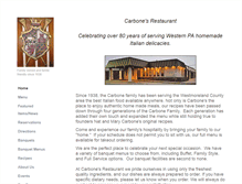 Tablet Screenshot of carbonesrestaurant.com